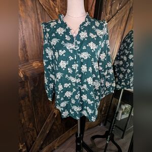 NWOT Lauren Conrad Button Down Blouse. Size L